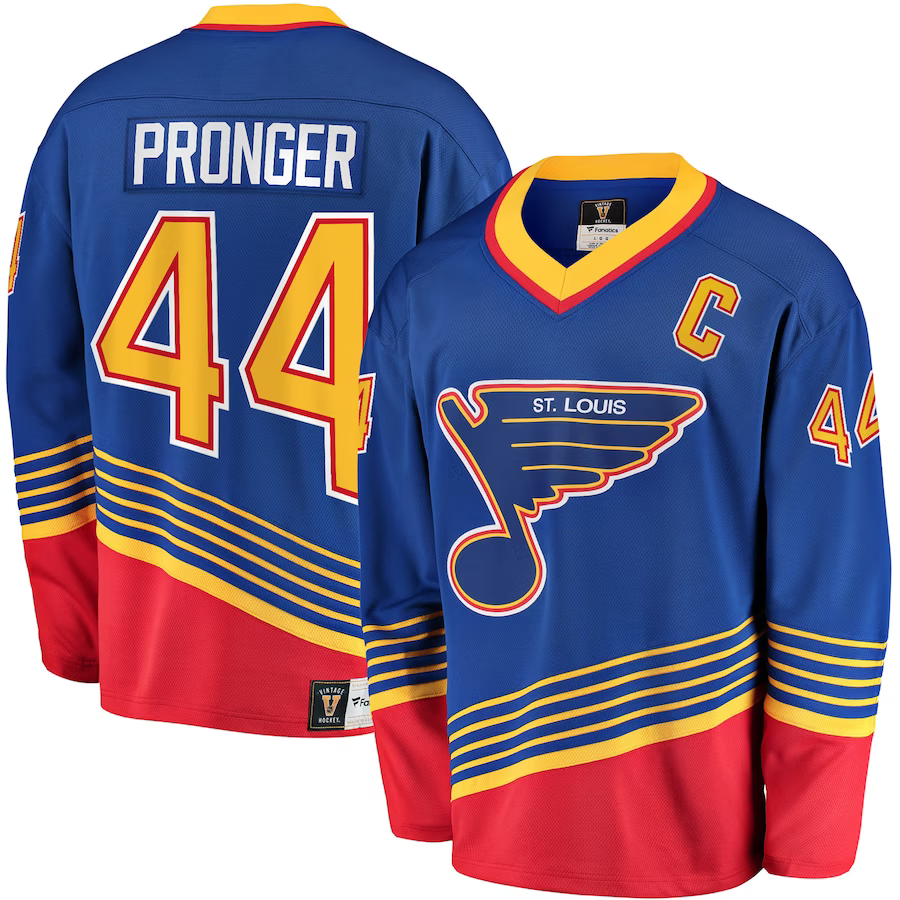 Men's St. Louis Blues Chris Pronger #44 Blue Breakaway Retired Jersey